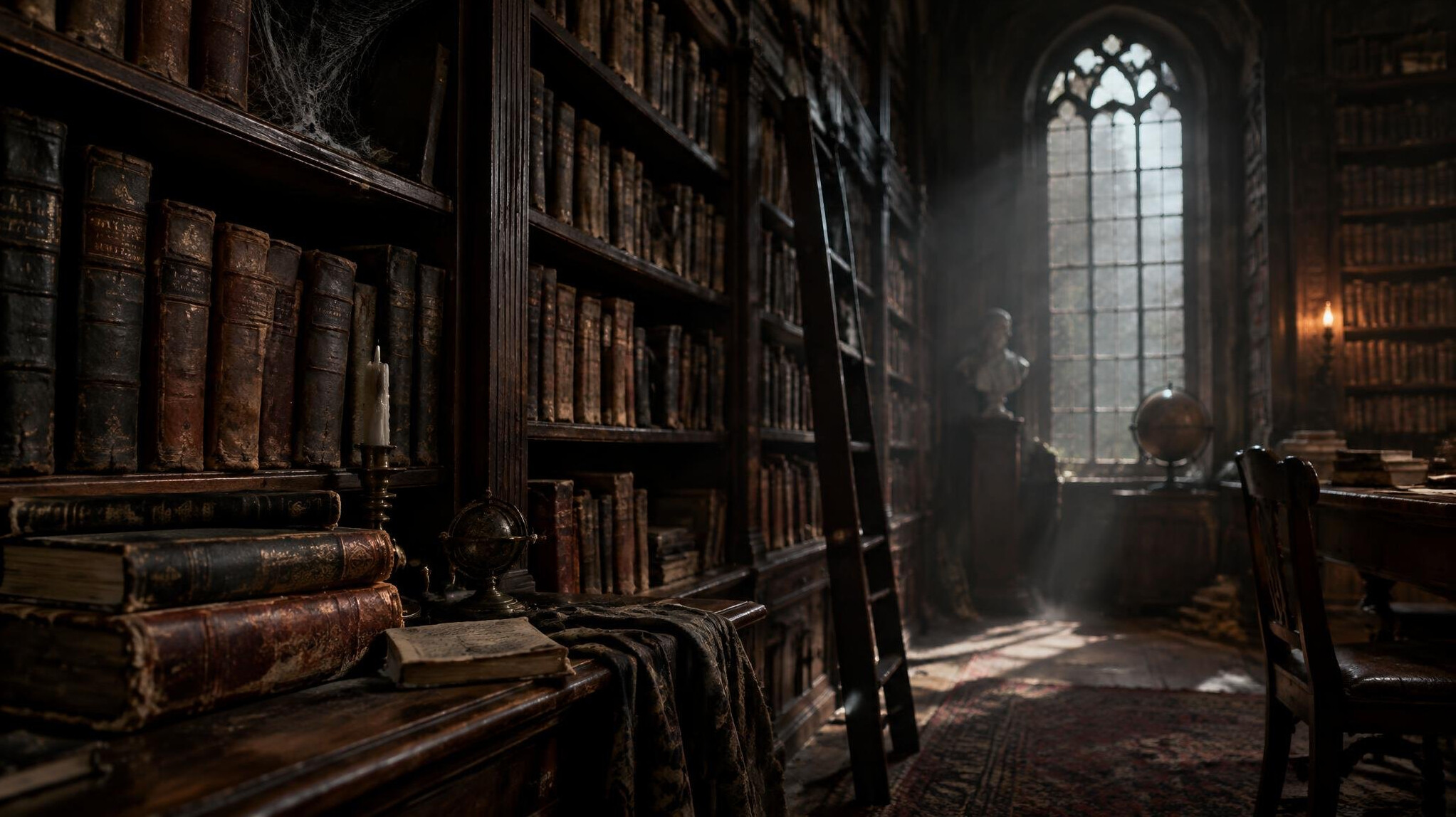 old library interior