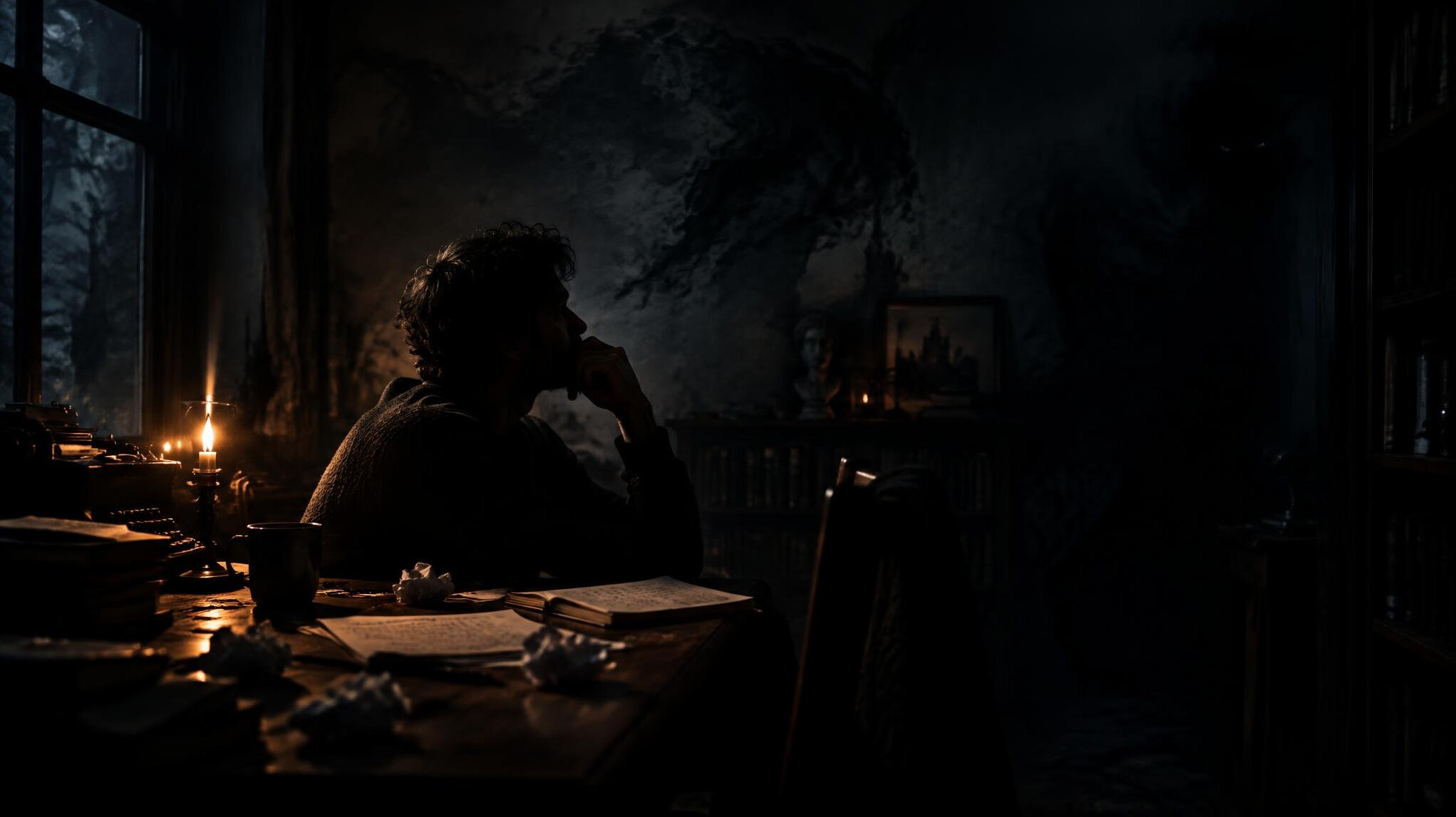 dark mysterious room